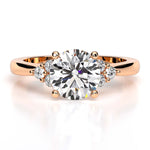 Alyssa Round Moissanite Engagement Ring rosegold