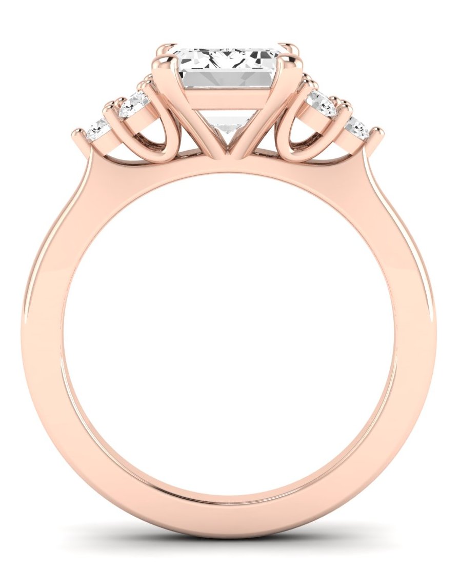 Alyssa Emerald Diamond Engagement Ring (Lab Grown Igi Cert) rosegold