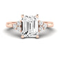 Alyssa Emerald Diamond Engagement Ring (Lab Grown Igi Cert) rosegold