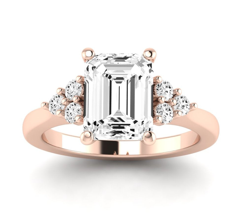 Alyssa Emerald Diamond Engagement Ring (Lab Grown Igi Cert) rosegold