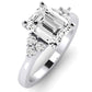 Alyssa Emerald Diamond Engagement Ring (Lab Grown Igi Cert) whitegold