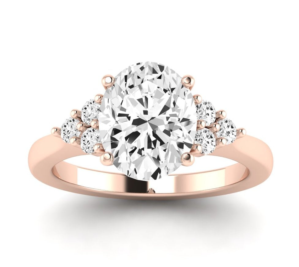 Alyssa Oval Diamond Engagement Ring (Lab Grown Igi Cert) rosegold