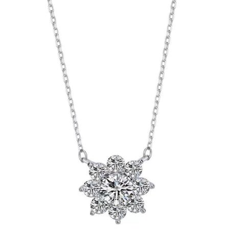 Amora Moissanite Necklace whitegold