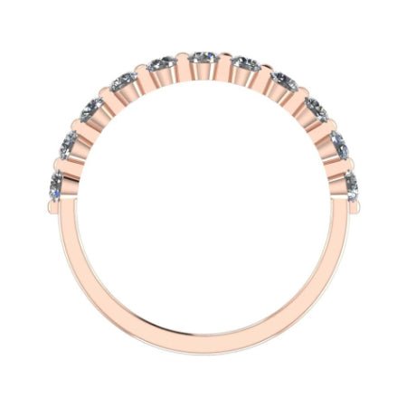 Anara Round Trendy Moissanite Wedding Ring rosegold