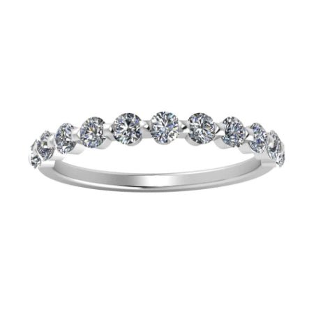 Anara Round Trendy Moissanite Wedding Ring whitegold