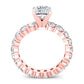 Angela Cushion Diamond Bridal Set (Lab Grown Igi Cert) rosegold