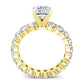 Angela Cushion Moissanite Bridal Set yellowgold