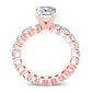 Angela Emerald Moissanite Bridal Set rosegold