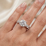 Angela Gia Natural Round Diamond Engagement Ring
