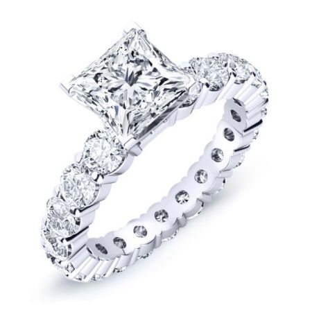 2.00 ct - Angela - Princess Moissanite Engagement Ring