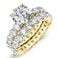 Angela Round Diamond Bridal Set (Lab Grown Igi Cert) yellowgold