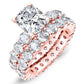 Rose Cushion Diamond Bridal Set (Lab Grown Igi Cert) rosegold