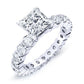 Rose Princess Diamond Engagement Ring (Lab Grown Igi Cert) whitegold