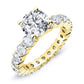 Rose Round Diamond Engagement Ring (Lab Grown Igi Cert) yellowgold