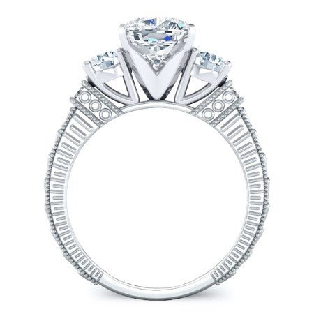 Angelonia Cushion Diamond Engagement Ring (Lab Grown Igi Cert) whitegold