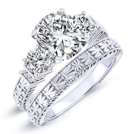 1.00 ct - Angelonia - Cushion Lab Diamond Bridal Set (IGI Certified)