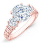 Angelonia Cushion Moissanite Bridal Set rosegold