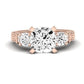 Angelonia Diamond Matching Band Only (does Not Include Engagement Ring) For Ring With Cushion Center rosegold