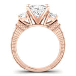 Angelonia Diamond Matching Band Only (does Not Include Engagement Ring) For Ring With Princess Center rosegold