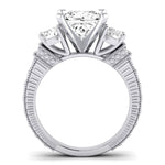 Angelonia Diamond Matching Band Only (does Not Include Engagement Ring) For Ring With Princess Center whitegold