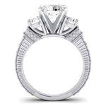 Angelonia Diamond Matching Band Only (does Not Include Engagement Ring) For Ring With Round Center whitegold