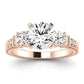 Angelonia Diamond Matching Band Only (does Not Include Engagement Ring) For Ring With Round Center rosegold