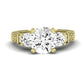 Angelonia Diamond Matching Band Only (does Not Include Engagement Ring) For Ring With Round Center yellowgold