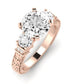 Angelonia Diamond Matching Band Only (does Not Include Engagement Ring) For Ring With Round Center rosegold