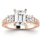 Angelonia Emerald Diamond Engagement Ring (Lab Grown Igi Cert) rosegold