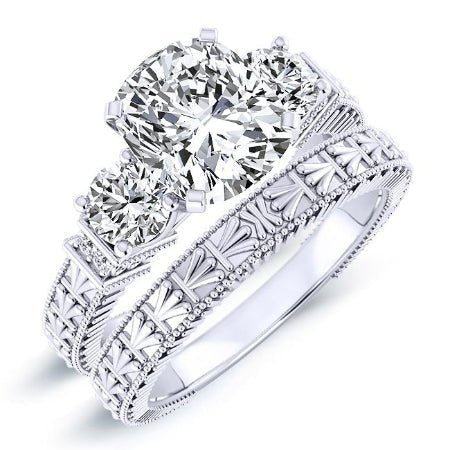 1.00 ct - Angelonia - GIA Natural Cushion Diamond Bridal Set