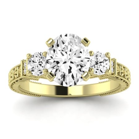 Angelonia Oval Diamond Bridal Set (Lab Grown Igi Cert) yellowgold