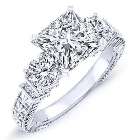 2.00 ct - Angelonia - GIA Natural Princess Diamond Engagement Ring