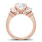 Angelonia Diamond Matching Band Only (does Not Include Engagement Ring) For Ring With Cushion Center rosegold