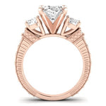 Angelonia Diamond Matching Band Only (does Not Include Engagement Ring) For Ring With Oval Center rosegold