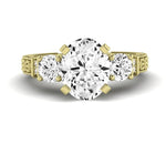 Angelonia Oval Diamond Engagement Ring (Lab Grown Igi Cert) yellowgold