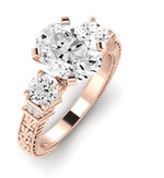 Angelonia Oval Diamond Engagement Ring (Lab Grown Igi Cert) rosegold