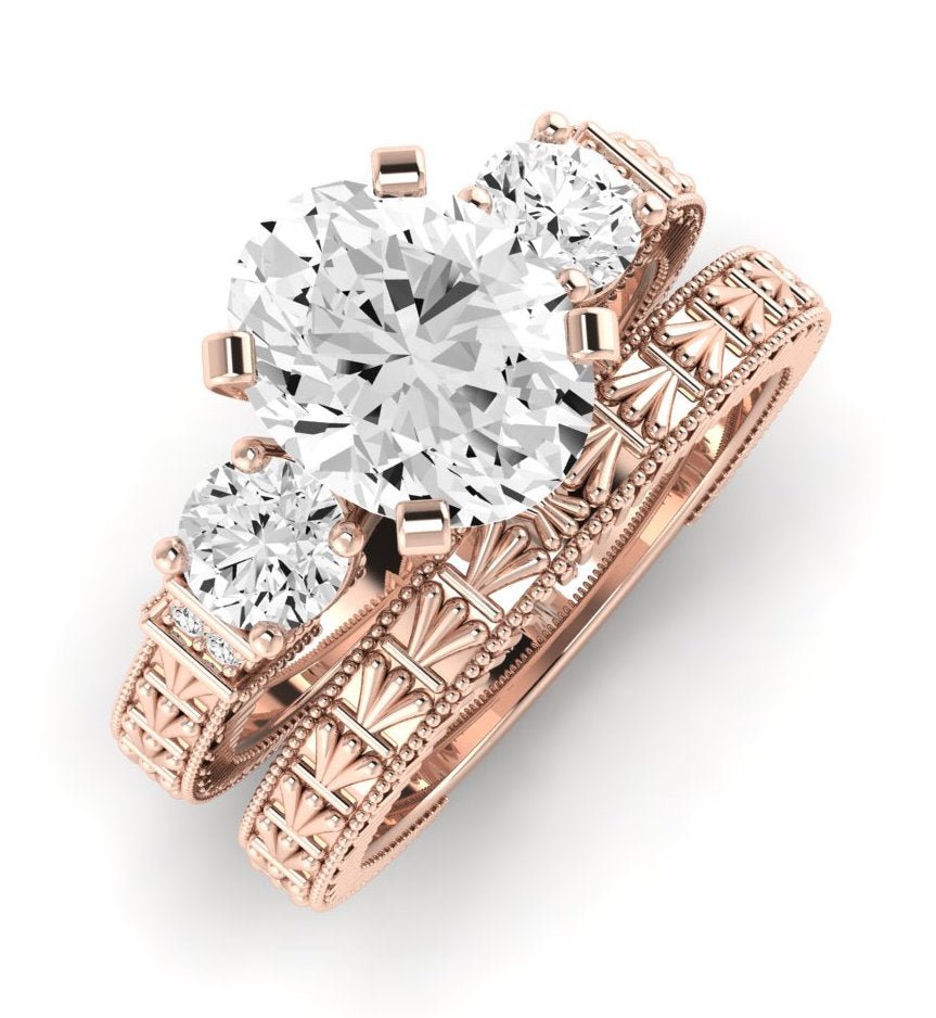 Angelonia Oval Diamond Bridal Set (Lab Grown Igi Cert) rosegold