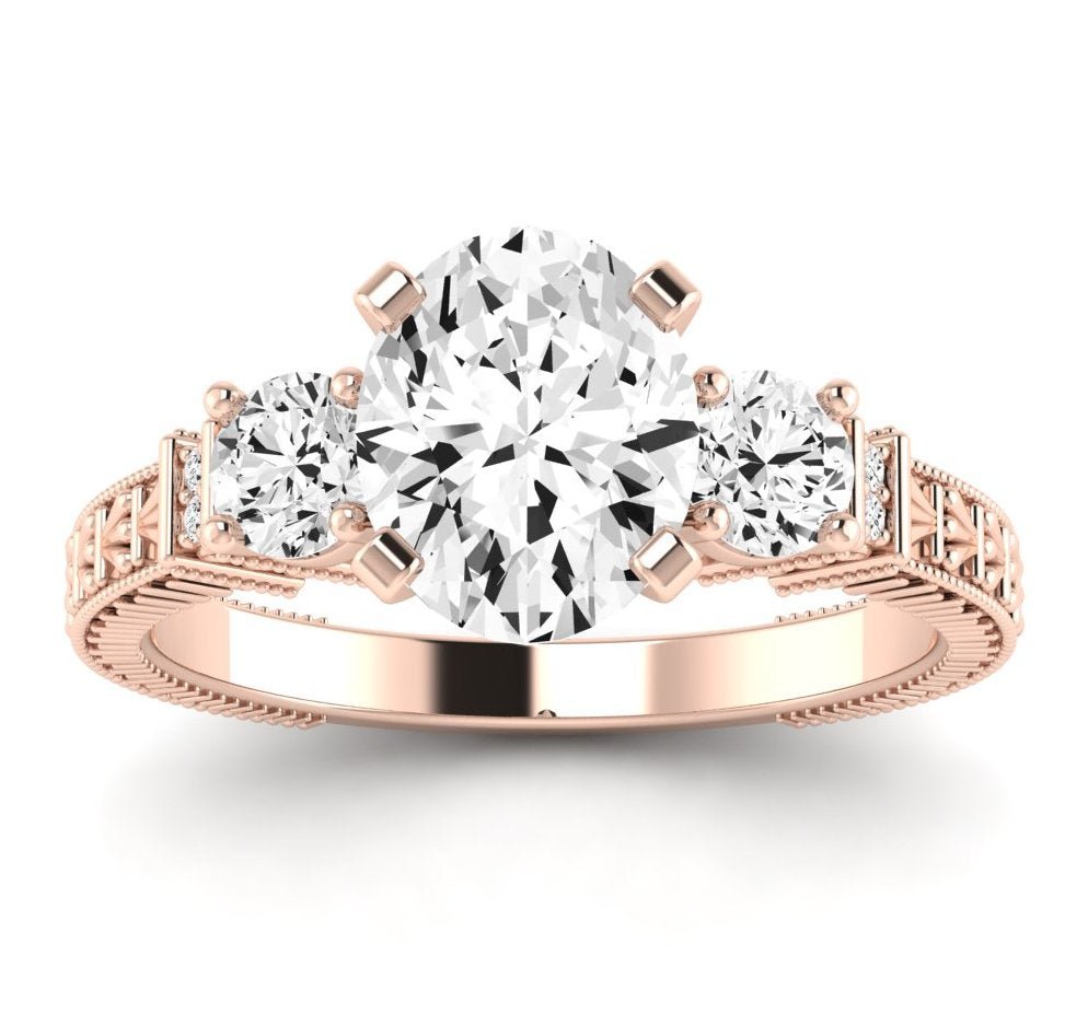 Angelonia Oval Diamond Engagement Ring (Lab Grown Igi Cert) rosegold