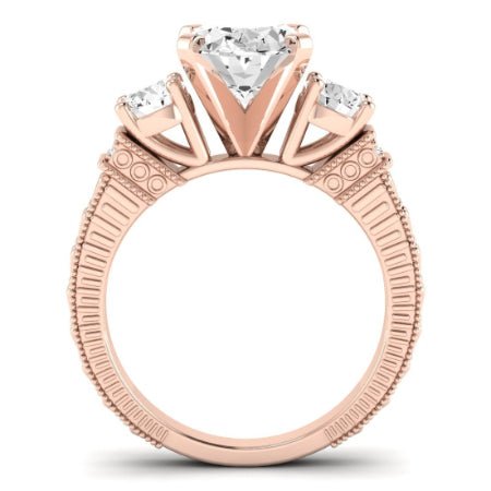 Angelonia Oval Moissanite Bridal Set rosegold