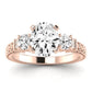 Angelonia Oval Moissanite Bridal Set rosegold