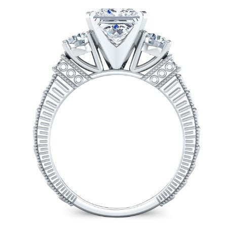 Angelonia Princess Moissanite Engagement Ring whitegold
