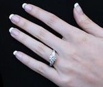 Angelonia Round Moissanite Engagement Ring whitegold