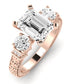 Angelonia Emerald Diamond Engagement Ring (Lab Grown Igi Cert) rosegold