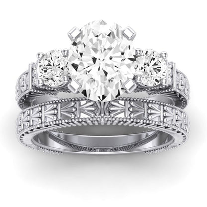 Angelonia Oval Diamond Bridal Set (Lab Grown Igi Cert) whitegold