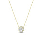 Angelwing Round Cut Diamond Halo Necklace yellowgold