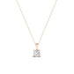 Angelwing Round Cut Lab Diamond Halo Necklace - BeverlyDiamonds