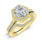 Anise Cushion Moissanite Bridal Set yellowgold