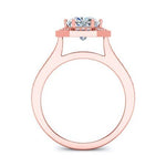 Anise Diamond Matching Band Only (engagement Ring Not Included) For Ring With Cushion Center rosegold