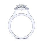 Anise Diamond Matching Band Only (engagement Ring Not Included) For Ring With Cushion Center whitegold
