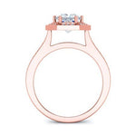 Anise Diamond Matching Band Only (engagement Ring Not Included) For Ring With Princess Center rosegold